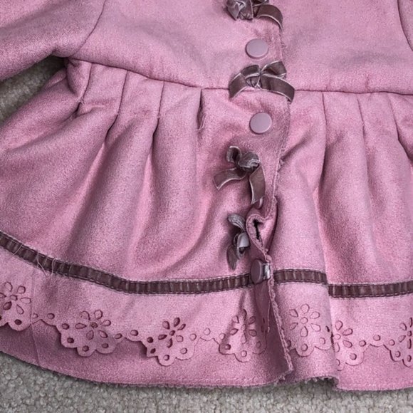 Young Hearts Baby Girl pink fall/ spring coat 18 M - Picture 5 of 6